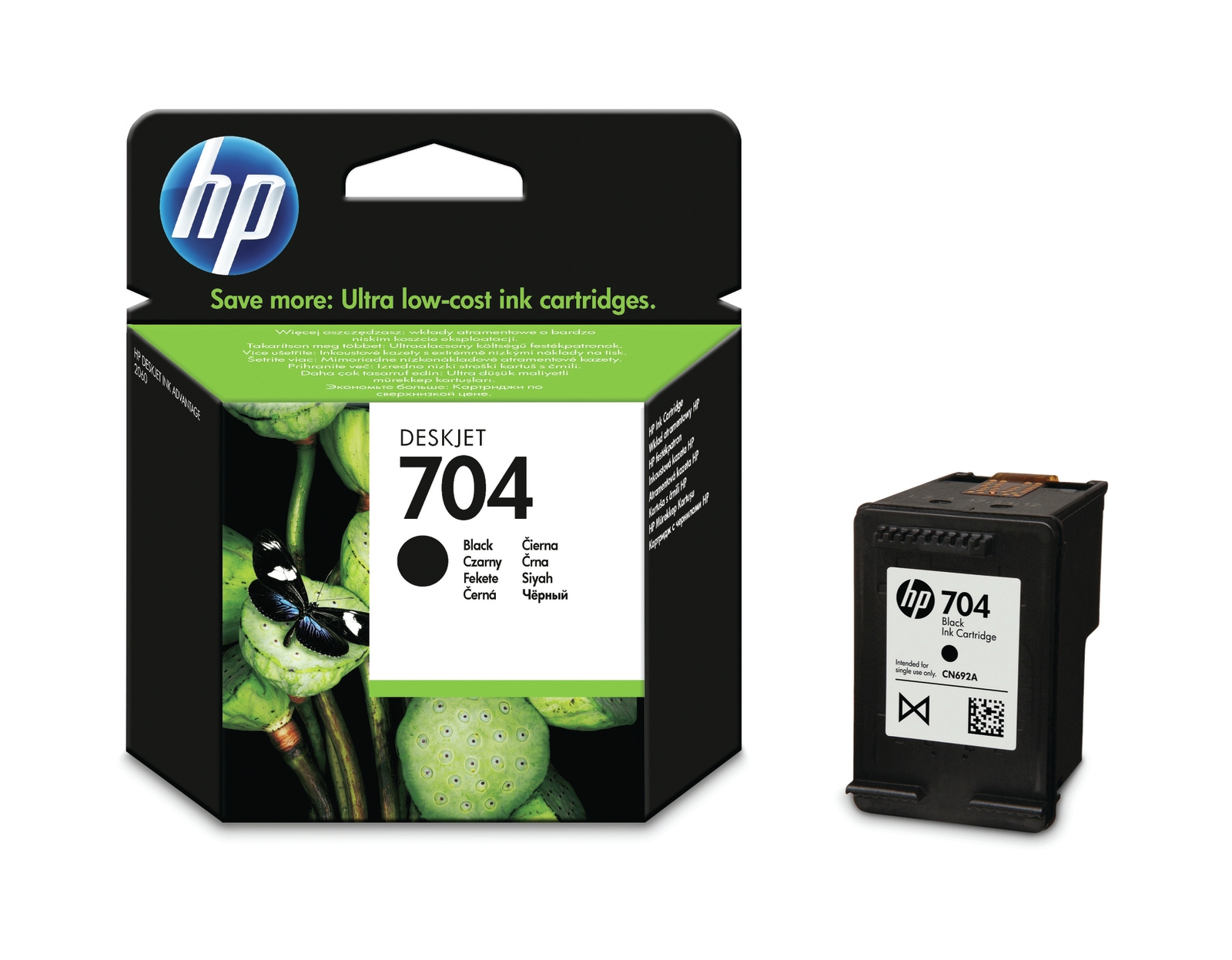 Čierna atramentová kazeta HP 704 CN692AE